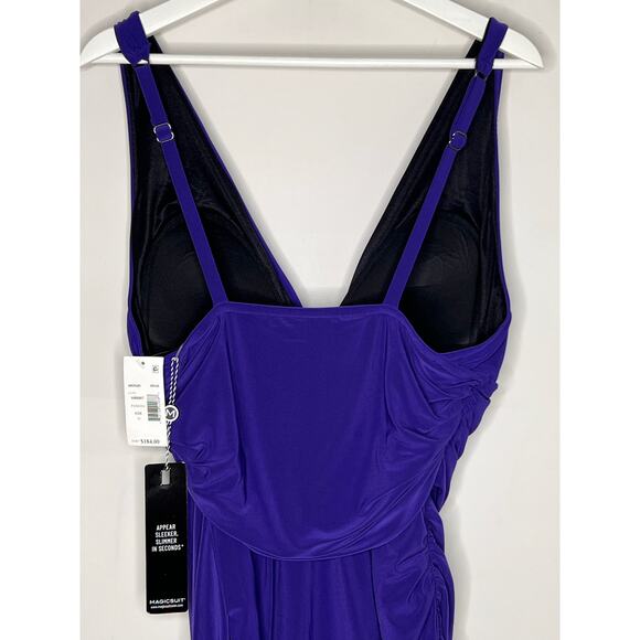 Magicsuit Celine Deep V-Neck One-Piece Swimdress Passion Women's Size 16 NWT - Picture 12 of 13